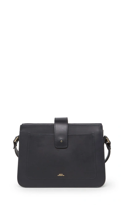 Shop Apc Albane Shoulder Bag In Black