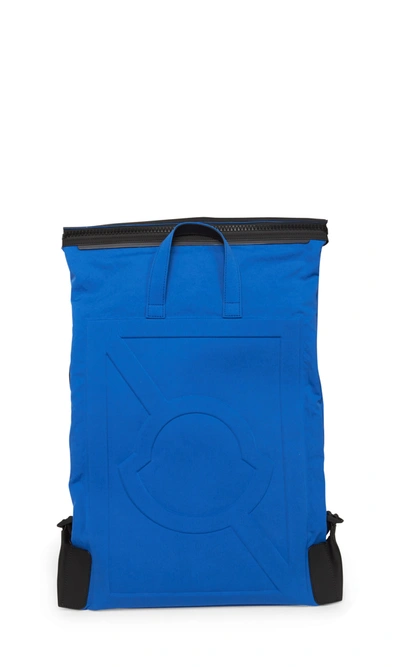 Shop Moncler Genius Maxi Logo Backpack In Blue