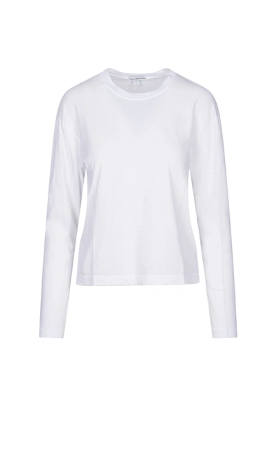 Shop James Perse Long Sleeved T-shirt In White