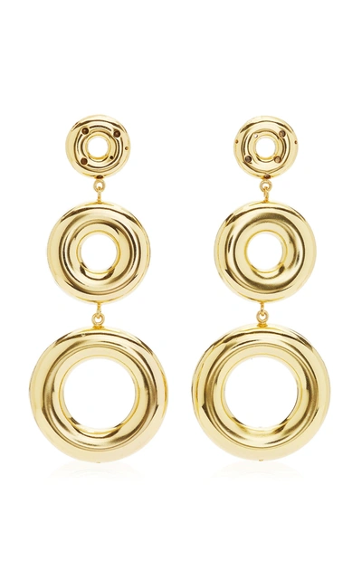 Shop Paula Mendoza Women's 3 Circle 24k Gold-plated Earrings