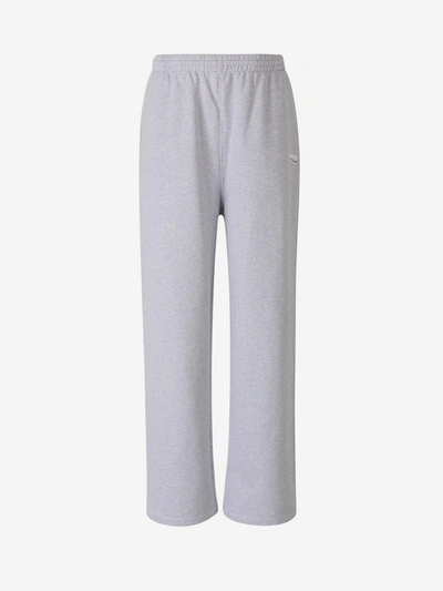 Shop Balenciaga Logo Embroidered Sweatpants In Grey