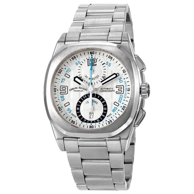 Shop Armand Nicolet Chronograph Automatic Watch A668haa-az-ma4680a In Silver