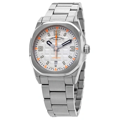 Shop Armand Nicolet Jh9 Mens Automatic Watch A660haa-ao-ma4680a In Orange / Silver