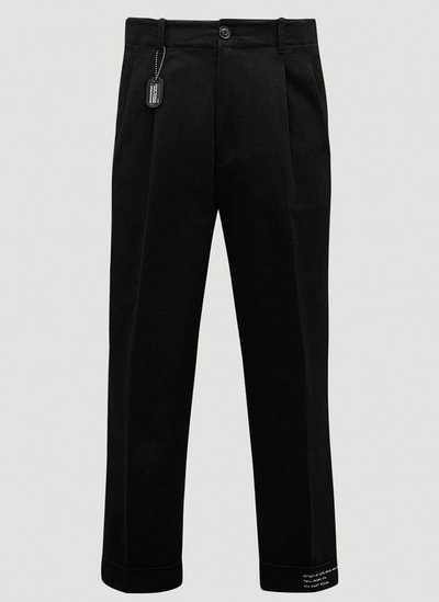 Shop Moncler Genius Moncler X Frgmt Hiroshi Fujiwara Logo Print Trousers In Black