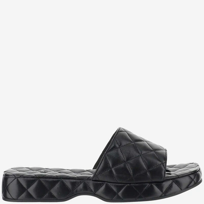 Shop By Far Lilo Quilted Slip In Black