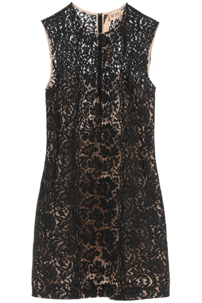 Shop N°21 N.21 Lace Midi Dress In Black