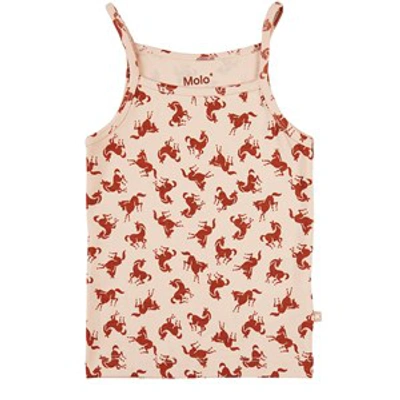 Shop Molo Mini Horse Jersey Janice Tank Top In Red