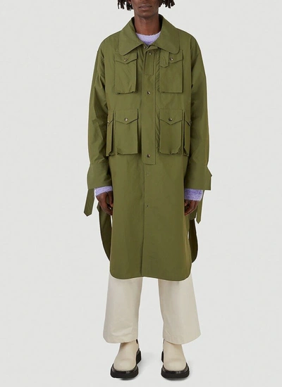 Shop Jw Anderson Military Tunic Shirt In Green