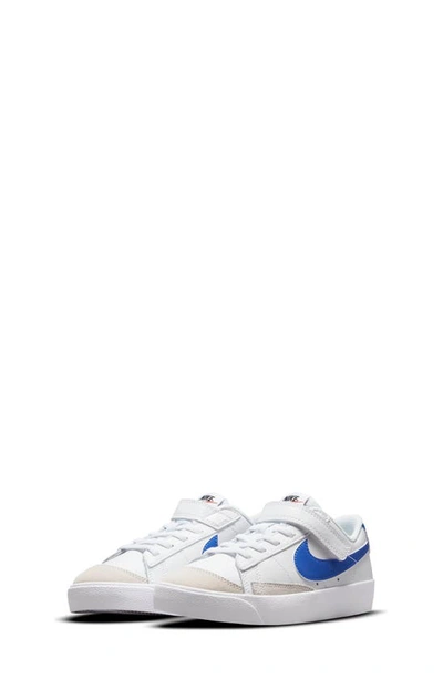Shop Nike Kids' Blazer Low '77 Low Top Sneaker In White/ Hyper Royal