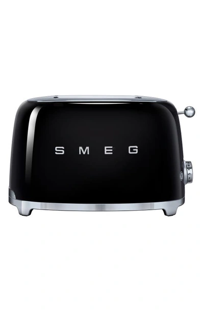 Shop Smeg 50s Retro Style Two-slice Toaster In Black
