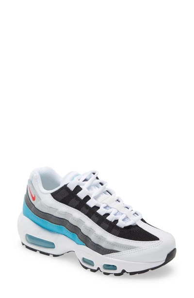 Shop Nike Air Max 95 Recraft Gs Sneaker In White/ Fusion Red/ Blue