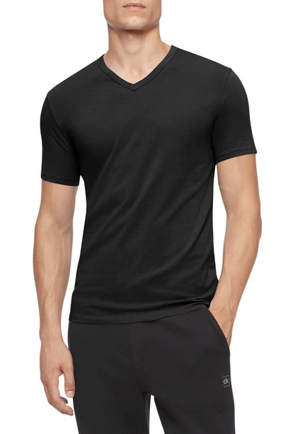 Shop Calvin Klein 3-pack Stretch Cotton V-neck T-shirts