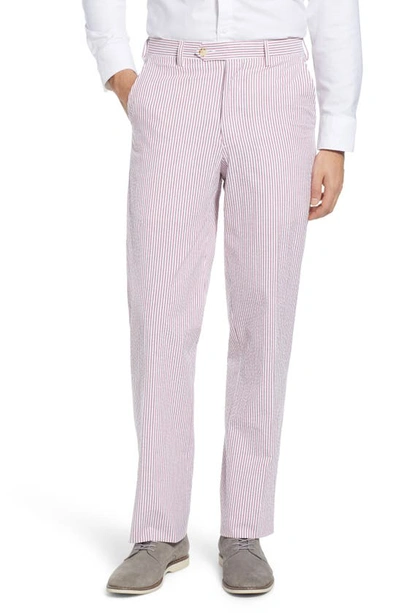 Shop Berle Flat Front Seersucker Pants In Pattern