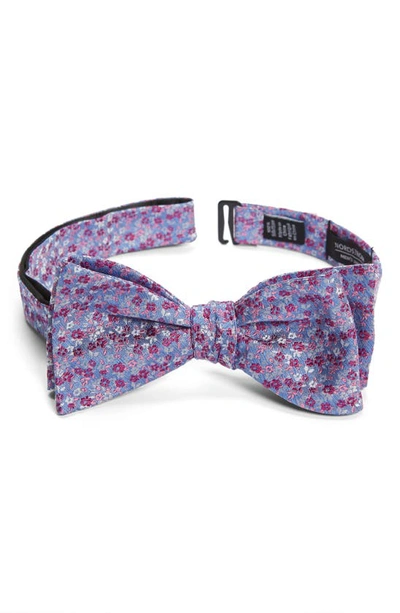 Shop Nordstrom Bonner Floral Silk Bow Tie In Berry