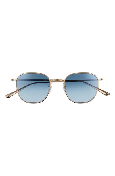 Shop Oliver Peoples Board Meeting 2 49mm Gradient Tinted Square Sunglasses In Gold/ Aquamarine Gradient