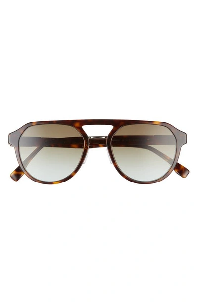 Shop Fendi 54mm Gradient Navigator Sunglasses In Dark Havana / Gradient Brown