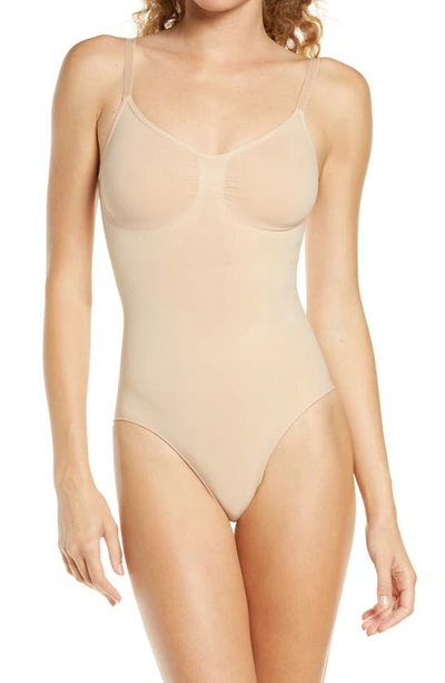 Skims Sculpting Snaps Bodysuit In Mica