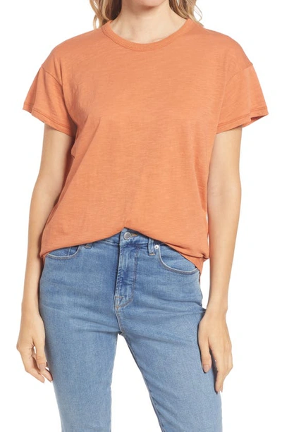 Shop Madewell Whisper Cotton Crewneck T-shirt In Rusted Tin