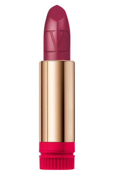 Shop Valentino Rosso  Refillable Lipstick Refill In 105r / Satin