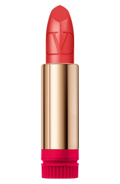 Shop Valentino Rosso  Refillable Lipstick Refill In 400r / Satin