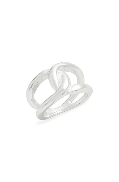 Shop Argento Vivo Interlocking Ring In Silver