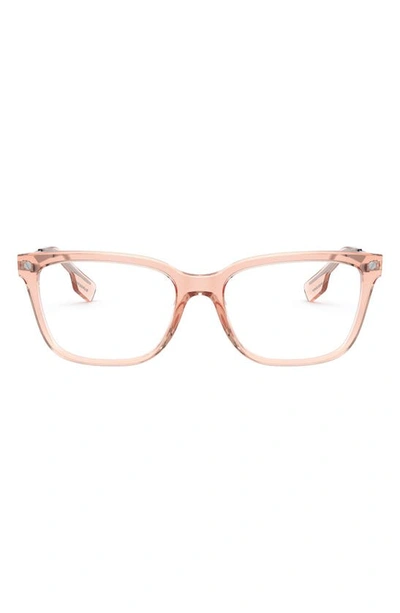 Shop Burberry 54mm Square Optical Glasses In Peach