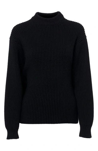 Shop Alaïa English Ribbed Wool & Cashmere Sweater In Noir