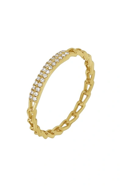 Shop Bony Levy Varda Two-row Diamond Ring In 18k Yellow Gold