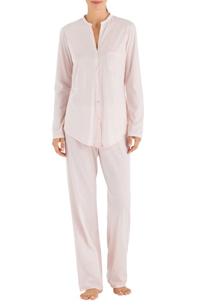 Shop Hanro Cotton Deluxe Pajamas In 1334 - Crystal Pink