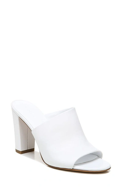 Shop Vince Hanna Block Heel Slide Sandal In Optic White