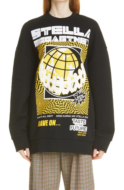 Shop Stella Mccartney Rave Graphic Sweatshirt In Black