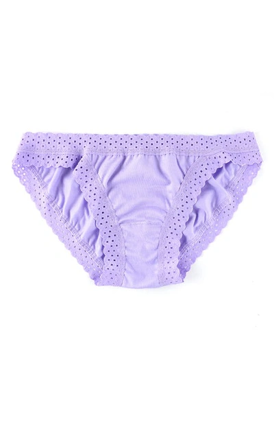Shop Hanky Panky Organic Cotton Brazilian Bikini In Wisteria Purple