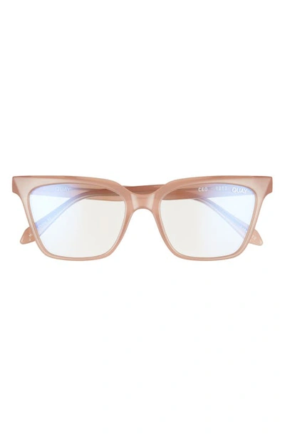 Shop Quay 52mm Blue Light Filtering Glasses In Milky Doe/ Clear