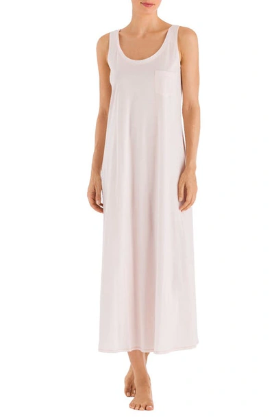 Shop Hanro Deluxe Mercerized Pima Cotton Nightgown In Crystal Pink