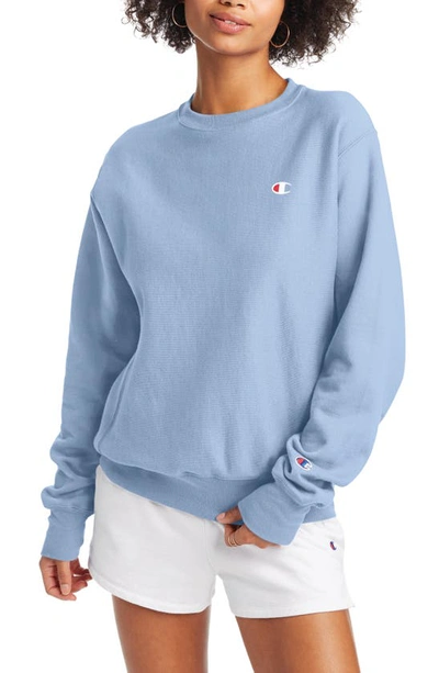Women's light blue champion sweater cheap