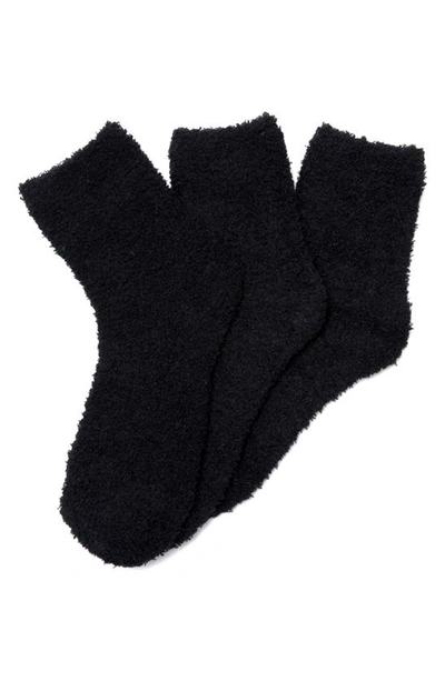 Shop Stems 3-pack Lounge Ankle Socks In Black