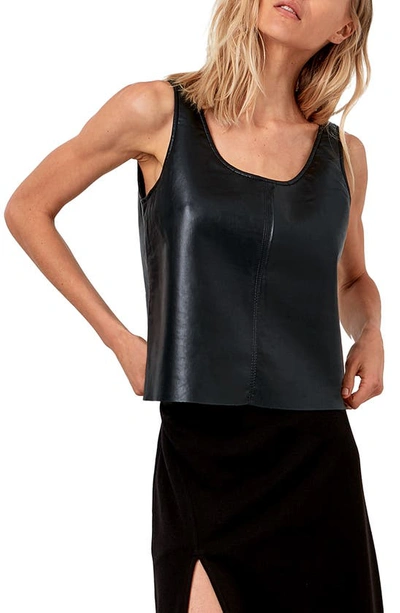 Shop As By Df Elizabeth Recycled Leather Blend Tank In Black