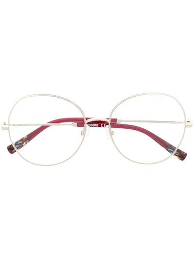 Shop Missoni Eyewear Round Frame Sunglasses In Silber