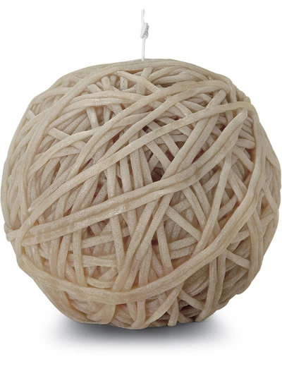 Shop Missoni Ball Of Yarn Candle (21cm) In Nude