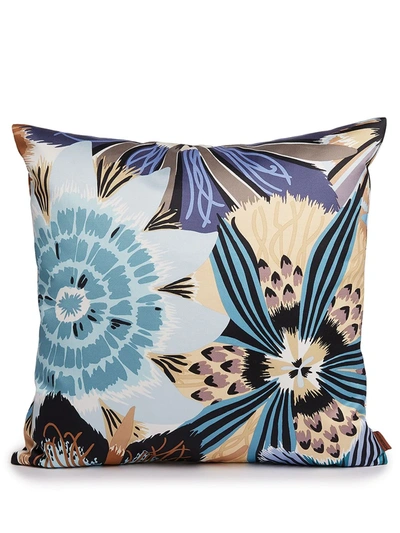 Missoni Passiflora Giant Cushion In Blau
