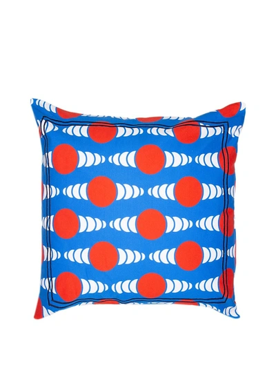 Shop La Doublej Lava Lamp-print Cushion Cover In Blau