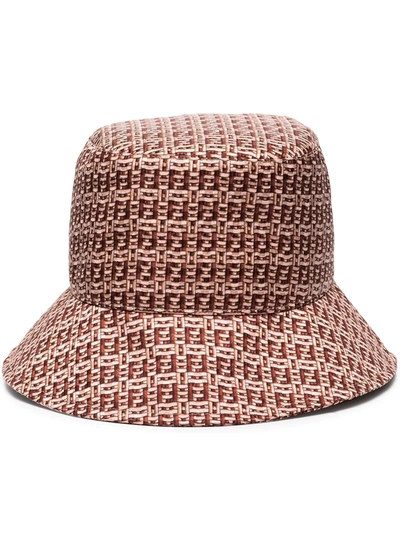 Shop Fendi Ff-logo Bucket Hat In Rosa