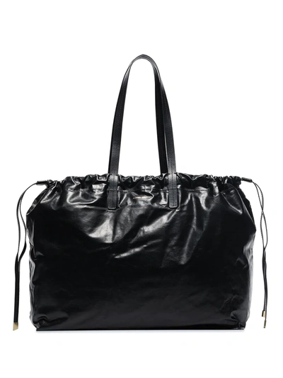 Shop Isabel Marant Chagaar Leather Shoulder Bag In Schwarz