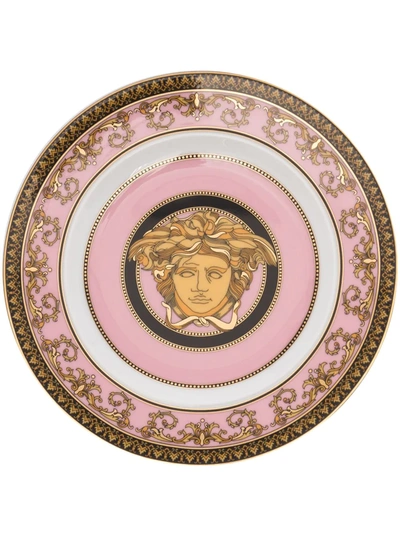 Shop Versace Medusa 18cm Plate In Rosa