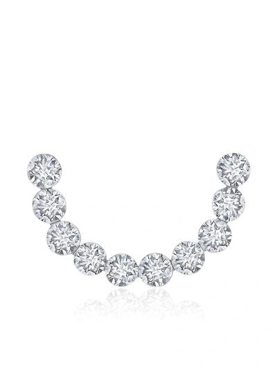 Shop Maria Tash 18kt White Gold Invisible Set Diamond Curve Earring