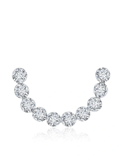Maria Tash 18kt White Gold Invisible Set Diamond Curve Earring In Gold
