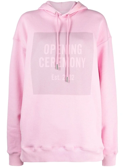 Shop Opening Ceremony Box Logo Hoodie In Rosa