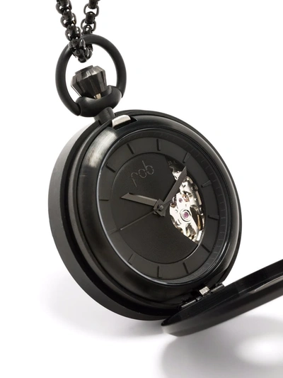 Shop Fob Paris R40 Pocket Watch In Schwarz