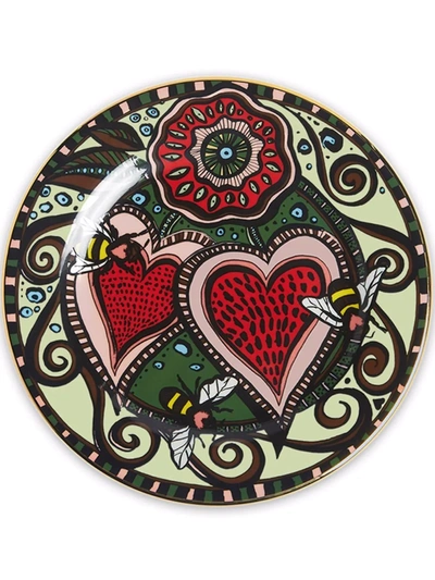 Shop La Doublej Open Heart Set Of 2 Dessert Plates In Grün