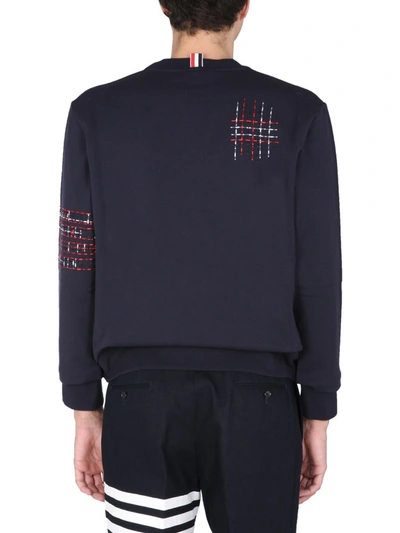 Shop Thom Browne Sweatshirt With Pointed Embroidered In Blue